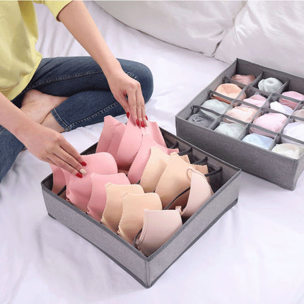 Tutuviw Wardrobe Clothes Organizer for Jeans, Upgraded Drawer Organizers for Clothing with Handle Foldable, Drawer Organizers Clothes(Gray,1PCS-M) 1PCS-7 Cell Gray.