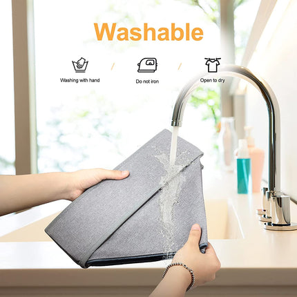 Tutuviw Wardrobe Clothes Organizer for Jeans, Upgraded Drawer Organizers for Clothing with Handle Foldable, Drawer Organizers Clothes(Gray,1PCS-M) 2PCS-24 Cell Gray.