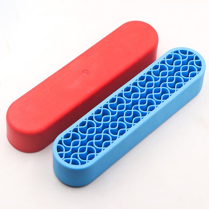 Bueautybox Makeup Beauty Brush Holder Organizer, Lipstick Holder Case Silicone Nail Polish Storage Rack Professional Cosmetic Display Box Red.