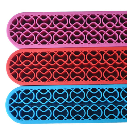 Bueautybox Makeup Beauty Brush Holder Organizer, Lipstick Holder Case Silicone Nail Polish Storage Rack Professional Cosmetic Display Box Red.