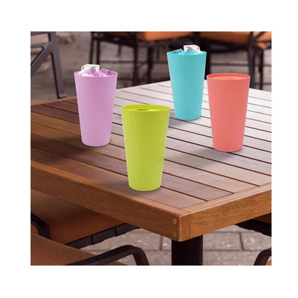 Plastic Cup for Kids Reusable 12 Pcs, Colorful Kids Drinking Cups, Stackable Plastic Tumblers, Unbreakable Glass for Kids, Party Supplies, Dishwasher Safe , 9oz, by Tutuviw 17.5oz.