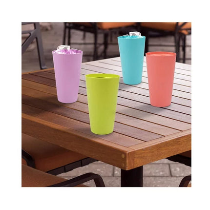 Plastic Cup for Kids Reusable 12 Pcs, Colorful Kids Drinking Cups, Stackable Plastic Tumblers, Unbreakable Glass for Kids, Party Supplies, Dishwasher Safe , 9oz, by Tutuviw 9oz.