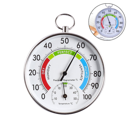 Thermometer and Hygrometer - Ideal Greenhouse Thermometer and Humidity Meter To Monitor Maximum and Minimum Temperatures and Humidity Easily Wall Mounted Multicolor bottom.