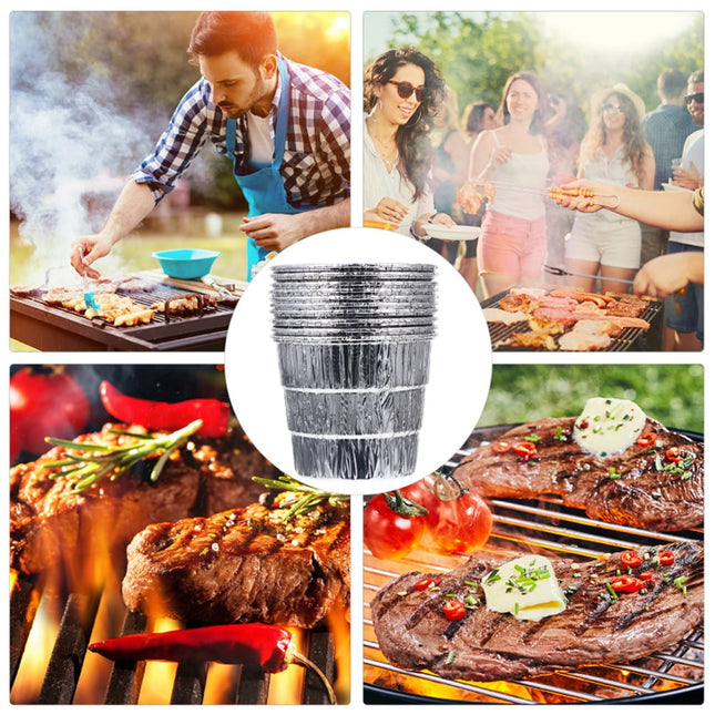 12 Pack Disposable Drip Grease Bucket Liners, Grill Drip Tray, Disposable Foil Liner for BBQ Drip Bucket.