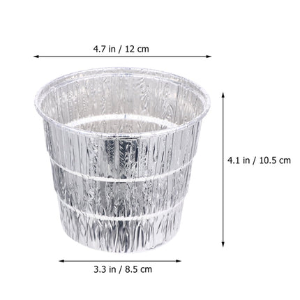 12 Pack Disposable Drip Grease Bucket Liners, Grill Drip Tray, Disposable Foil Liner for BBQ Drip Bucket.