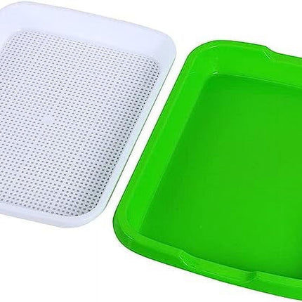 Tutuviw BPA Free Hydroponics Soilless Seeds Sprouter Microgreen Seed Sprouter Trays Seed Germination Double Tier Grow Trays with Lid 5PCS-Seed Sprouter Tray.