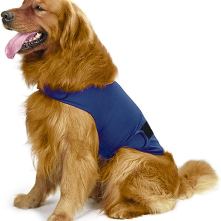 Dog Jacket, Skin-Friendly Dog Calming Vest - Dog Shirt for Thunder, Fireworks and Separation - Keep Pet Calm Without Medicine & Training, Anti Anxiety Vest for Dogs XS Dark Blue.