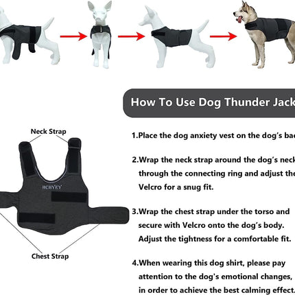 Dog Jacket, Skin-Friendly Dog Calming Vest - Dog Shirt for Thunder, Fireworks and Separation - Keep Pet Calm Without Medicine & Training, Anti Anxiety Vest for Dogs XS Dark Blue.