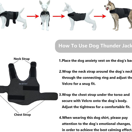 Dog Jacket, Skin-Friendly Dog Calming Vest - Dog Shirt for Thunder, Fireworks and Separation - Keep Pet Calm Without Medicine & Training, Anti Anxiety Vest for Dogs XS Dark Blue.