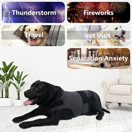 Dog Jacket, Skin-Friendly Dog Calming Vest - Dog Shirt for Thunder, Fireworks and Separation - Keep Pet Calm Without Medicine & Training, Anti Anxiety Vest for Dogs XS Dark Blue.