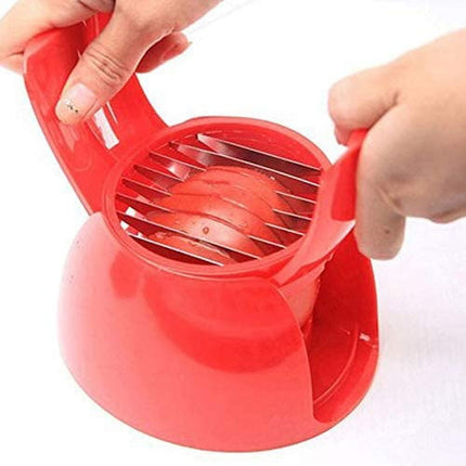Fruit and Vegetable Cutter, 1 Slicer Tomato Potato Onion Fruit Vegetable Slicer Tomato Slicer Stand Kitchen Slicer Tool Gadgets.