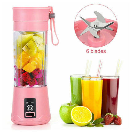 Mini Portable Blender,Smoothies Personal Blender Mini Shakes Juicer Cup USB Rechargeable With 6 blades,White Purple.