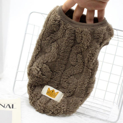 Cat Sweaters Kitty Sweater for Cats Knitwear,Small Dogs Kitten Clothes Male and Female,High Stretch,Soft,Warm Dog Clothes for Small Dog and Cat Winter L Brown.