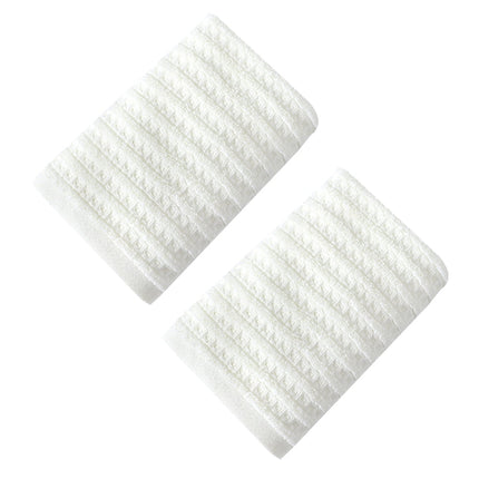 100% Cotton Soft and Absorbent Hand Towel-Waffle Hand Towels for Bathroom-Set of 2 Quick Drying Towels Milk white.