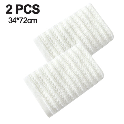 100% Cotton Soft and Absorbent Hand Towel-Waffle Hand Towels for Bathroom-Set of 2 Quick Drying Towels Milk white.