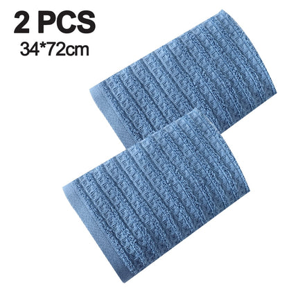 100% Cotton Soft and Absorbent Hand Towel-Waffle Hand Towels for Bathroom-Set of 2 Quick Drying Towels Sky blue.