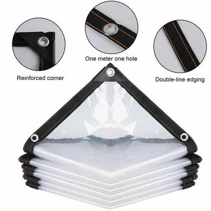 Clear Tarps Heavy Duty, Waterproof Tarpaulin Cover Greenhouse Garden Plant Patio 5 x 6.5FT 5*6.5ft.
