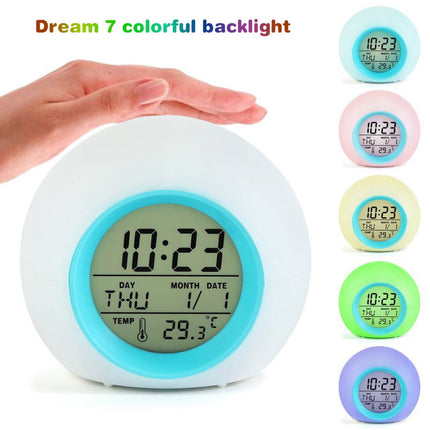 Kids Alarm Clock OK to Wake Alarm Clocks for Kids Toddlers Night Light Clock for Bedrooms with Children's Sleep Trainer Cute Clock Birthday Gift for Teen Boys Girls Colorful.