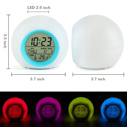 Kids Alarm Clock OK to Wake Alarm Clocks for Kids Toddlers Night Light Clock for Bedrooms with Children's Sleep Trainer Cute Clock Birthday Gift for Teen Boys Girls Colorful.