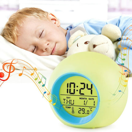 Kids Alarm Clock OK to Wake Alarm Clocks for Kids Toddlers Night Light Clock for Bedrooms with Children's Sleep Trainer Cute Clock Birthday Gift for Teen Boys Girls Colorful.