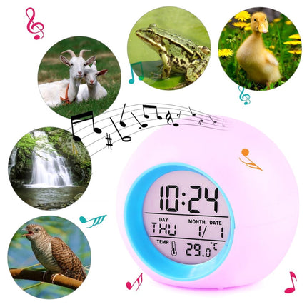 Kids Alarm Clock OK to Wake Alarm Clocks for Kids Toddlers Night Light Clock for Bedrooms with Children's Sleep Trainer Cute Clock Birthday Gift for Teen Boys Girls Colorful.