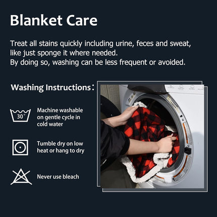 Pawsse Waterproof Pet Blanket, Pee Urine Proof Dog Blanket Cover for Couch Bed Furniture Protector, Liquid Proof Blanket for Small Medium Dogs, Buffale Red/Tuape, 50” x 60”. Buffale Red/Tuape.