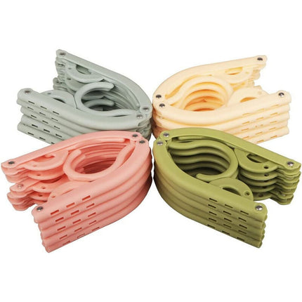 NeveLance Foldable Drying PP Material Travel Clothes Hangers, 20 Pieces.