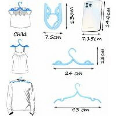 NeveLance Foldable Drying PP Material Travel Clothes Hangers, 20 Pieces.