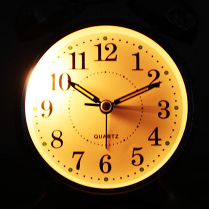 Bedside Traditional Classic Saxon Wind Up Double Bell Alarm Clock Chrome.