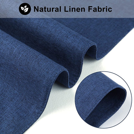 Cloth Placemats Set of 6, Cotton Linen Blend Machine Washable Durable Linen Table Mats, Heat Resistant Placemats Wrinkle Free Place Mats for Dining Table, Easy to Clean (Navy Blue, 6).