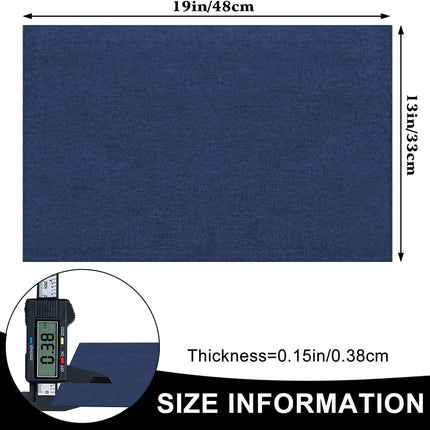 Cloth Placemats Set of 6, Cotton Linen Blend Machine Washable Durable Linen Table Mats, Heat Resistant Placemats Wrinkle Free Place Mats for Dining Table, Easy to Clean (Navy Blue, 6).