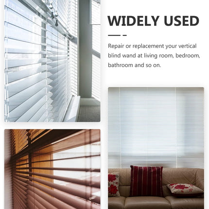 Tutuviw 17 Inches Blind Tilt Wand with Hook and Handle, Acrylic Clear Blind Rod Replacement, Blind Opener Stick Long, Vertical Blind Wand Control Part Opener Accessory (2 Sets).