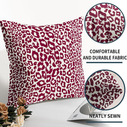 Lime Green White Leopard Print Pillow Covers 18x18 Inch Set of 2 Cheetah Animal Spots Decorative Throw Pillows For Couch Farmhouse Chinoiserie Pillow Cases Home Decor For Room Sofa Bed Porch Outdoor 16" x 16" Aqua Leopard.