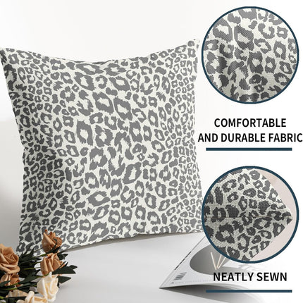 Lime Green White Leopard Print Pillow Covers 18x18 Inch Set of 2 Cheetah Animal Spots Decorative Throw Pillows For Couch Farmhouse Chinoiserie Pillow Cases Home Decor For Room Sofa Bed Porch Outdoor 20" x 20" Aqua Leopard.