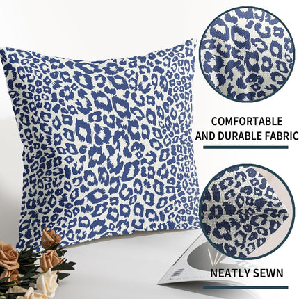 Lime Green White Leopard Print Pillow Covers 18x18 Inch Set of 2 Cheetah Animal Spots Decorative Throw Pillows For Couch Farmhouse Chinoiserie Pillow Cases Home Decor For Room Sofa Bed Porch Outdoor 18" x 18" Black Leopard.