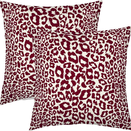 Lime Green White Leopard Print Pillow Covers 18x18 Inch Set of 2 Cheetah Animal Spots Decorative Throw Pillows For Couch Farmhouse Chinoiserie Pillow Cases Home Decor For Room Sofa Bed Porch Outdoor 16" x 16" Pink Leopard.