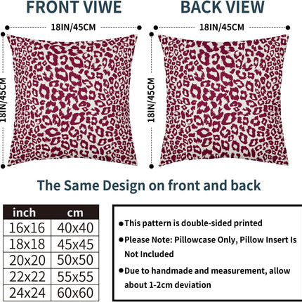 Lime Green White Leopard Print Pillow Covers 18x18 Inch Set of 2 Cheetah Animal Spots Decorative Throw Pillows For Couch Farmhouse Chinoiserie Pillow Cases Home Decor For Room Sofa Bed Porch Outdoor 16" x 16" Yellow Leopard.