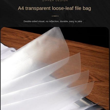 Zippered Portfolio Organizer, Leather Padfolio Binder, Professional Business Binder, Organizer for /Document (Brown).