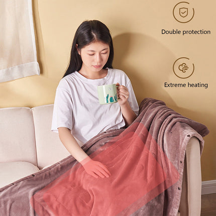 Cotton Blankets Queen Size Usb Electric Blanket Single Blanket Household Single Control Intelligent Temperature Regulating Dormitory Electric Mattress Warm Fuzzy Blanket White.