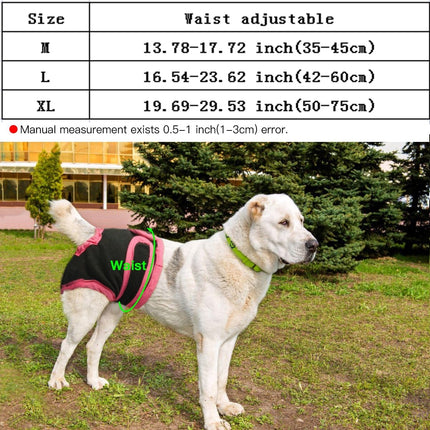 Comfortable Dog Underwear Dog Diapers Pants Male Female to Put On/Off Breathable Physiological Pants Reusable Sanitary Panties for Small to Large Dogs Pet (1pcs, Pink, XL) XL Black.