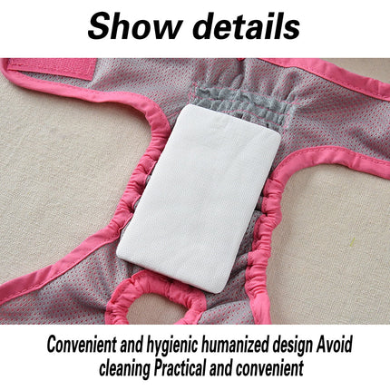 Comfortable Dog Underwear Dog Diapers Pants Male Female to Put On/Off Breathable Physiological Pants Reusable Sanitary Panties for Small to Large Dogs Pet (1pcs, Pink, XL) XL Black.