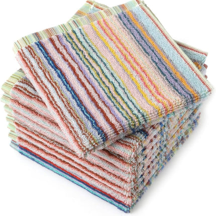 8Pcs Kitchen Dishcloths for Washing Dishes, Ultra Absorbent Dish Rags, Cotton Cleaning Cloths , 12x12 Inches (Mix).
