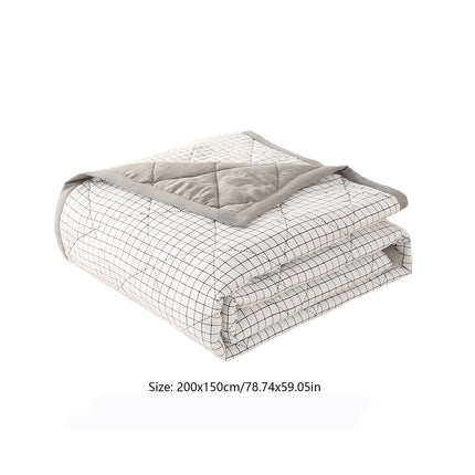 Summercome Cooling Quilt, Thin Quilts Summer Lightweight Comforter, Full Washed Cotton, Machine Washable, Soft Comfy Breathable Sleep Blanket for Hot Sleeper, Ultra-Cool Lightweight (Blue, Queen) Queen Green.