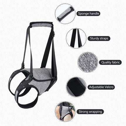 Dog Sling for Large Dogs Hind Leg Adjustable Dog Lift Harnesses For Walking/Climbing Pet Auxiliary Slings for Elderly, Disabled Dogs M.