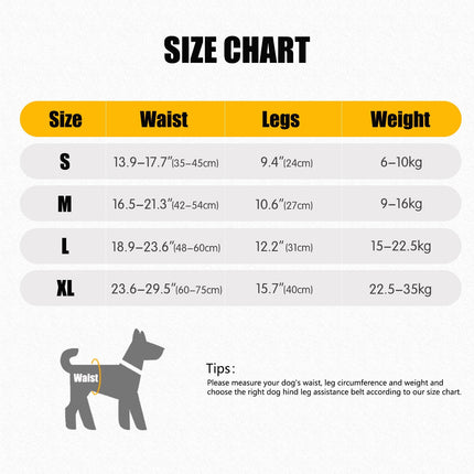 Dog Sling for Large Dogs Hind Leg Adjustable Dog Lift Harnesses For Walking/Climbing Pet Auxiliary Slings for Elderly, Disabled Dogs XL.