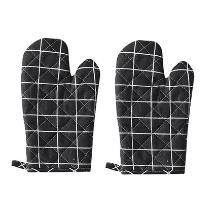 Poaug Oven Mitts on Sale Clearance 2Pc Oven Gloves Grill Gloves Slippery Cooking Gloves for Cooking Baking Grilling Yellow Z1-Black.
