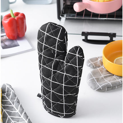 Poaug Oven Mitts on Sale Clearance 2Pc Oven Gloves Grill Gloves Slippery Cooking Gloves for Cooking Baking Grilling Yellow Z1-Black.