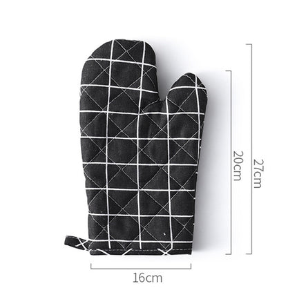 Poaug Oven Mitts on Sale Clearance 2Pc Oven Gloves Grill Gloves Slippery Cooking Gloves for Cooking Baking Grilling Yellow Z1-Black.