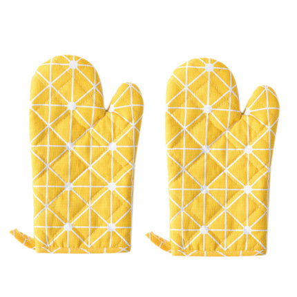 Poaug Oven Mitts on Sale Clearance 2Pc Oven Gloves Grill Gloves Slippery Cooking Gloves for Cooking Baking Grilling Yellow Z3-Yellow.
