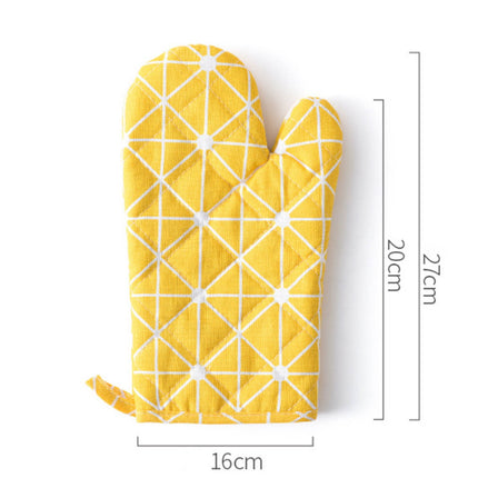 Poaug Oven Mitts on Sale Clearance 2Pc Oven Gloves Grill Gloves Slippery Cooking Gloves for Cooking Baking Grilling Yellow Z3-Yellow.